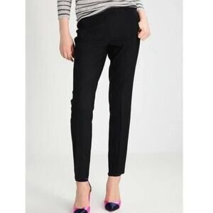 J. Crew Womens Maddie Ankle Trousers Dress Pants Size 14 Black Minimalist Career